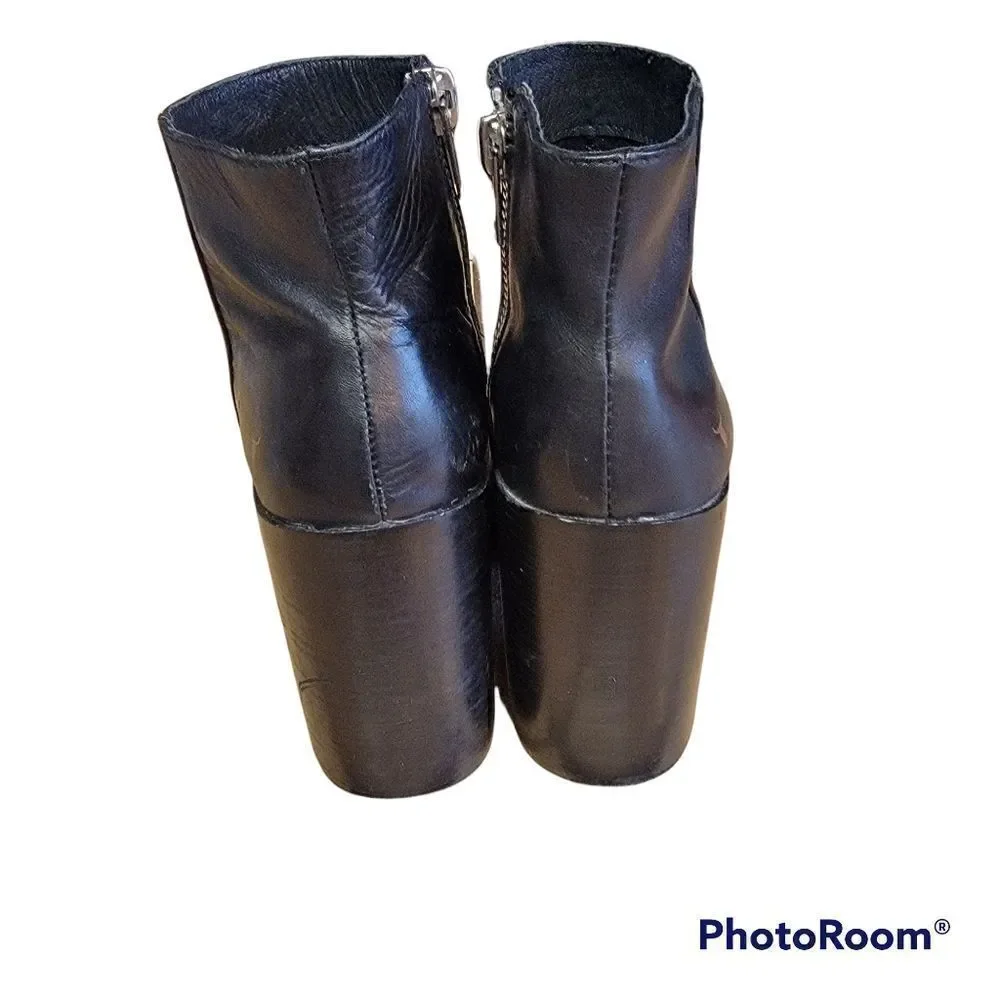 Windsor Smith Black Leather Booties. Size 7.